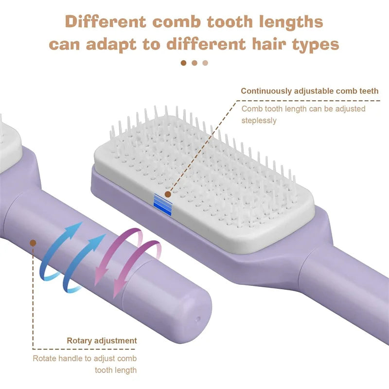 Self-Cleaning Rotating Hairbrush