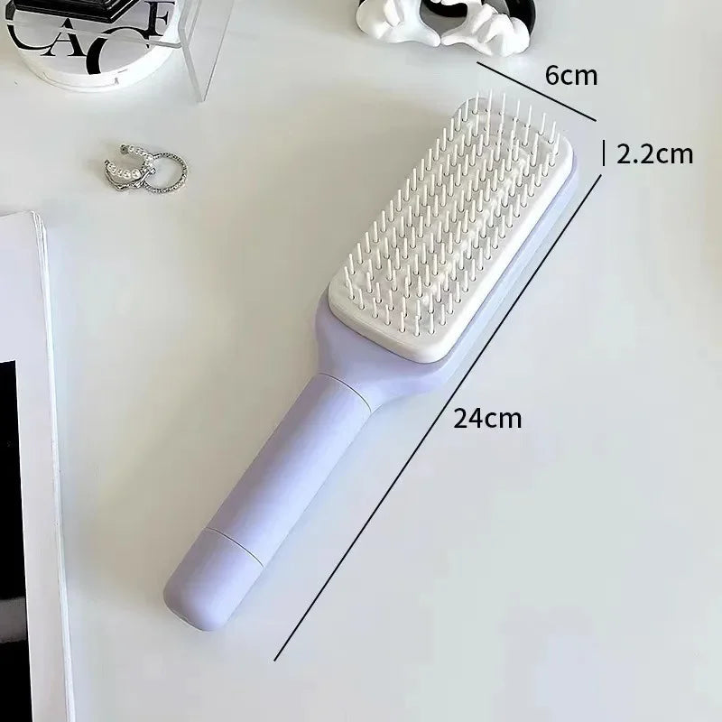 Self-Cleaning Rotating Hairbrush