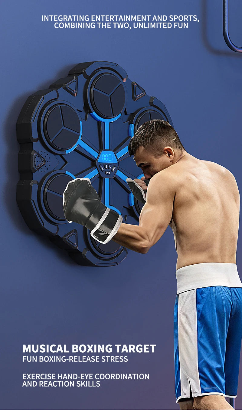 Smart Bluetooth Music Boxing Machine,Decompression,Fighting Fitness Home Boxing Wall Target Boxing Trainer Boxing Accessories