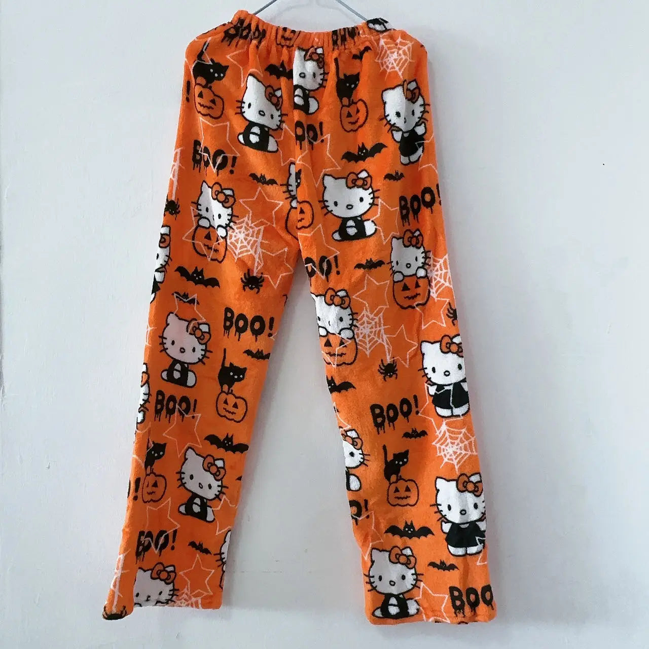 Hello Kitty Y2K Sanrio Pajama Pants – Kawaii Woolen Casual Homewear for Women, Cartoon Halloween Loungewear