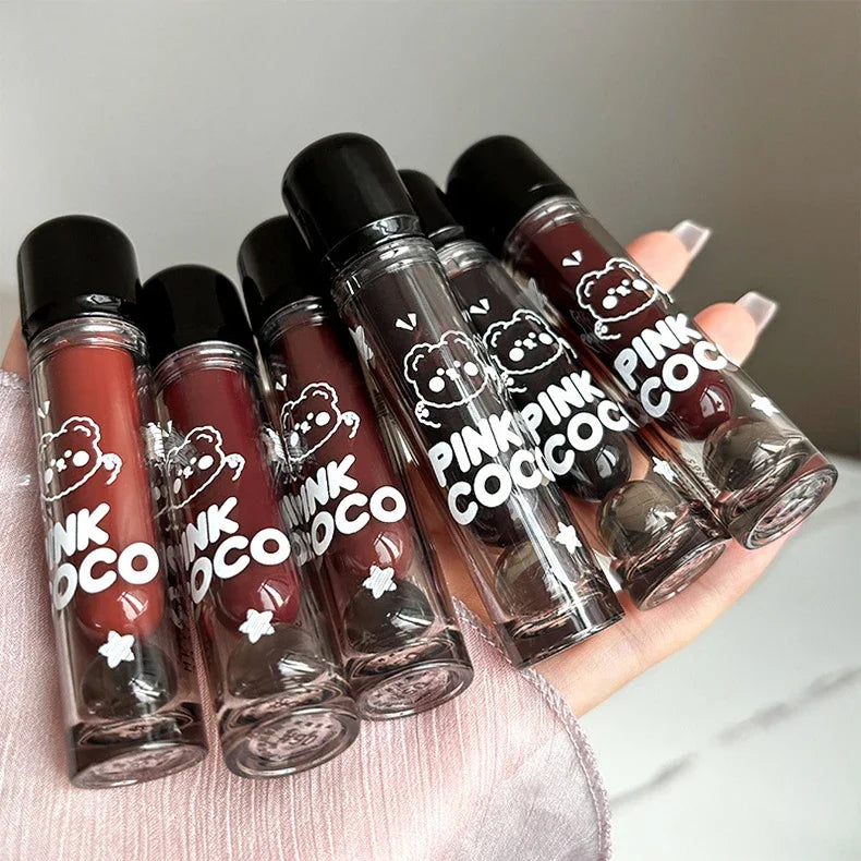 Black Mirror Water Lipgloss – Dark Red Moisturizing Lip Glaze, Long-Lasting, Non-Stick Cup, Fade-Resistant Makeup