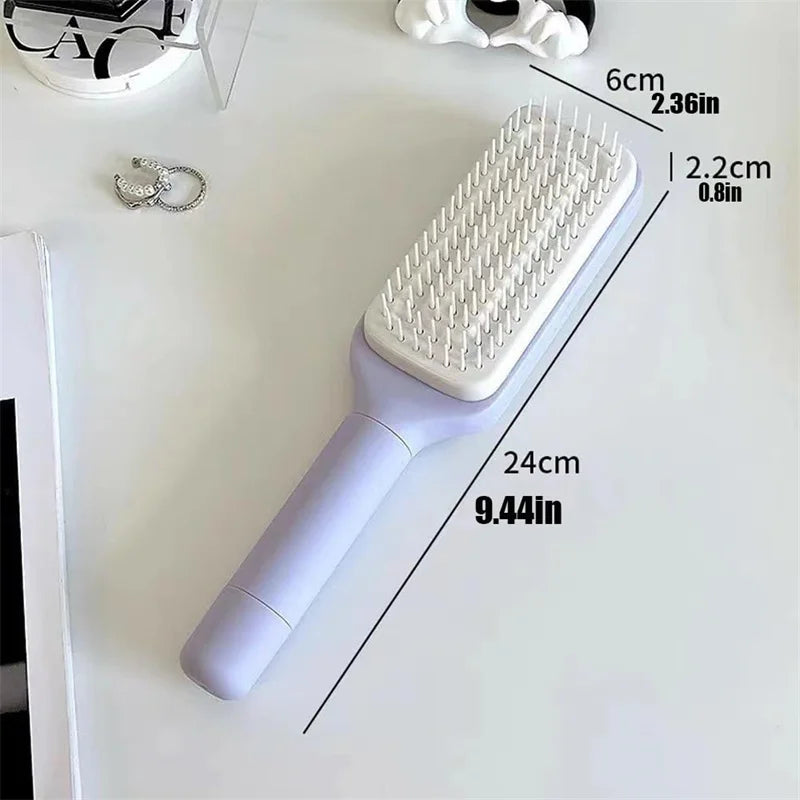 Self-Cleaning Rotating Hairbrush