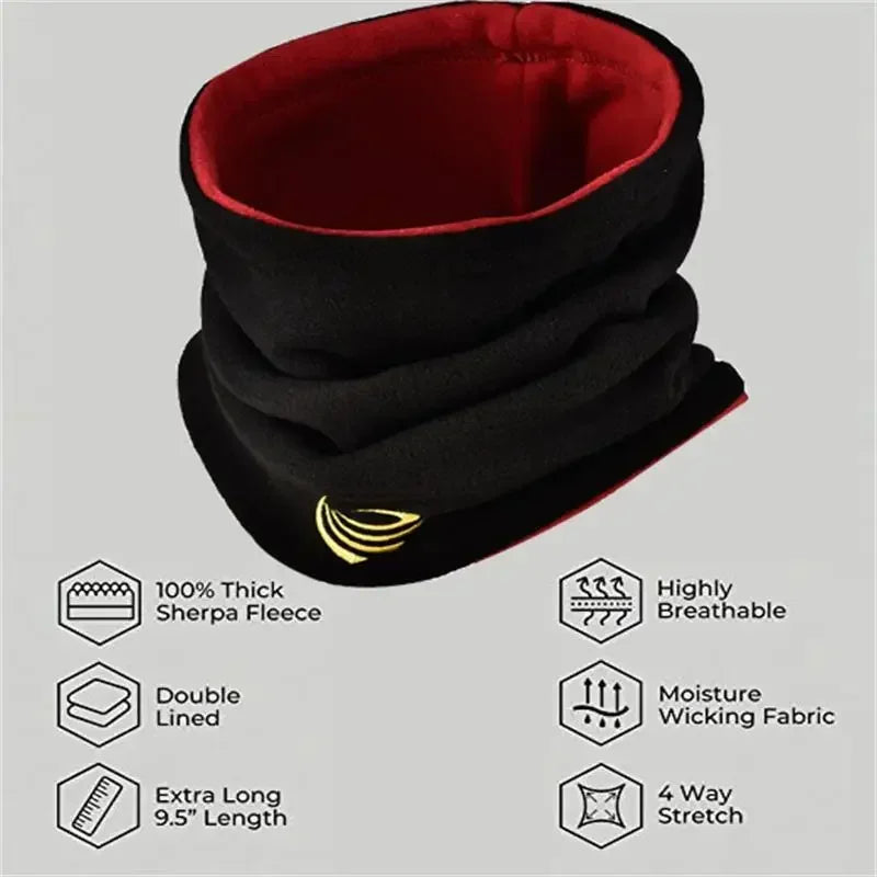 Warm Fleece Neck Scarf Gaiter – Ski Tube Face Cover for Men & Women, Cold-Proof Collar for Winter, Camping & Outdoor Cycling