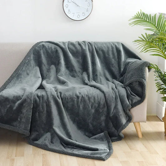 Cosy Romantic Couple Waterproof Blanket-Thickened Large Size Blanket Microfibre-Blanket