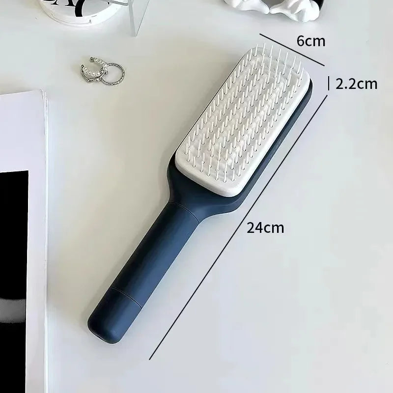 Self-Cleaning Rotating Hairbrush